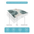 thumbnail image 5 of Teal Blue Floral Twin Size Down Alternative Comforter, Lightweight Comforter Quilt Bedding Set with Pillow Shams Vintage Rustic Botanical Beige Wooden All Seasons Bed Comforter Duvet Insert 68"x86", 5 of 7