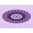 thumbnail image 1 of Ahgly Company Machine Washable Indoor Rectangle Transitional Purple Flower Purple Area Rugs, 2' x 4', 1 of 7