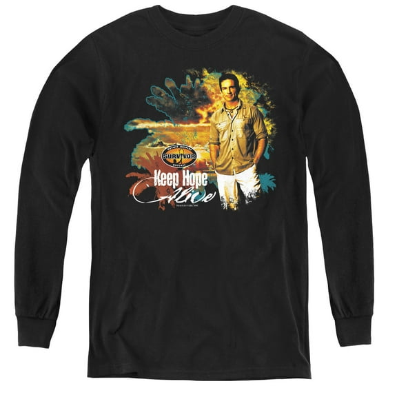 Survivor Keep Hope Alive Youth Long Sleeve T-Shirt Black