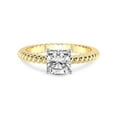 thumbnail image 3 of 4 Carat IGI Certified Cushion Shape Lab Grown Diamond Engagement Ring | 14K Yellow Gold |Sansa Solitaire Diamond Ring | FG-VS1-VS2 Quality Friendly Diamonds, 3 of 4