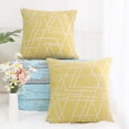 thumbnail image 3 of Unique Bargains 2-Pack Stylish Decorative Throw Pillow Cover 18" x 18" Yellow, 3 of 7