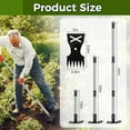 thumbnail image 2 of Weed Puller Tool with Long Handle - 44" Heavy Duty Manual Weeder & Garden Hoe, 2 in 1 Uprooting Tool for Yard, Lawn, Flower Bed, and , Durable Weed Remover for Gardening, 2 of 6