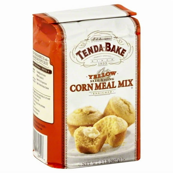 Tenda-Bake Yellow Self-Rising Corn Meal Mix, Southern Cornbread, 2 lb Bag