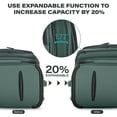 thumbnail image 4 of 26 Inch Softside Medium Checked Luggage,Expandable Soft Shell Suitcase with Spinner Wheels and TSA Lock,Durable Lightweight Travel Case,XJ1907-Grey, 4 of 9
