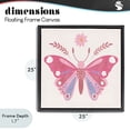 thumbnail image 4 of Stupell Industries Bohemian Folk Butterfly in Pink Black Floating Frame Canvas Art, 25 x 25, by Kim Allen, 4 of 8