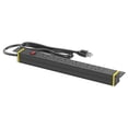 thumbnail image 1 of PrimeCables Barre d'Alimentation PDU 1U à 6 Prises avec Boîtier en Alliage d'Aluminium, Certifiée ETL, 1,8 m, Noir, 1 of 6