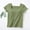 Green, variant on Aobny Women's Pajamas Tops Only Ribbed Build-in-Bra Sleep Tops Short Sleeve Square Neck Sleep Shirts for Women,Black,L