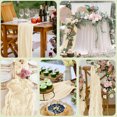 thumbnail image 4 of Steadline Bohemian Style Crinkled Gauze Table Runner with Romantic Sheer Design - Elegant Dining Table Decor for Weddings and Special Occasions Featuring Polyester Fabric, 4 of 6