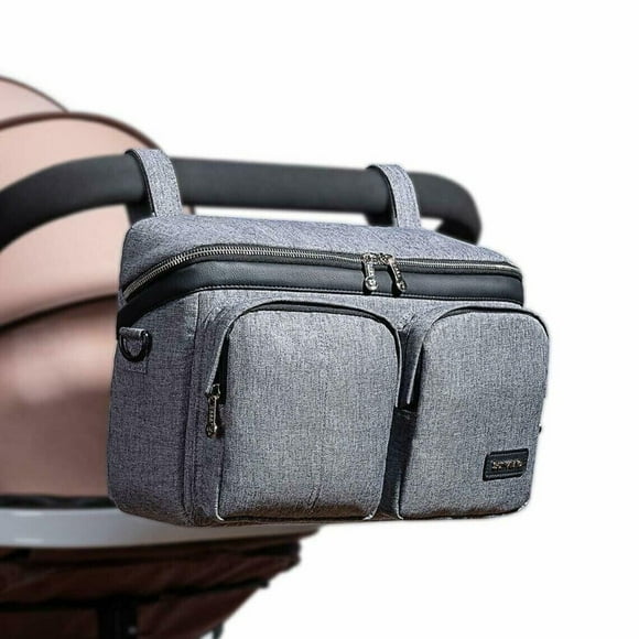Sunveno Universal Stroller Organizer – Multifunction Diaper Bag & Baby Essentials Storage, Gray
