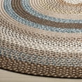 thumbnail image 3 of SAFAVIEH Braided Angel Colored Bordered Area Rug, Brown/Multi, 8' x 8' Round, 3 of 8