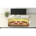 thumbnail image 2 of Poppy Flower Computer Mouse Pad, Poppies on Old Aged Retro Featured Backdrop Design Past Days Drama, Rectangle Non-Slip Rubber Mousepad Large, 31" x 12" Gaming Size, Scarlet Pale Yellow, by Ambesonne, 2 of 2