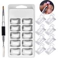 thumbnail image 1 of SURJDE 100Pcs Gel Nail Molds with 10Pcs Acrylic Nail Tips Clips 1Pc Dual-Ended Poly Extension Gel Brush Nail Forms Set Gel Poly Quick Building Nail Kit for Poly uv gel Extension, 1 of 7