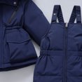 thumbnail image 4 of ATOGUTA Girls Snowsuit Hoodeed Waterproof Snow-proof Outdoor Sports Daily Winter Warm Ski Set Blue, 4 of 7