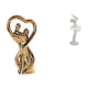 thumbnail image 1 of Conjunto de figuras de pareja, escultura moderna de cerámica y resina, estatua de bailarina de ballet, adorno romántico de escritorio, ideal para, 1 of 8