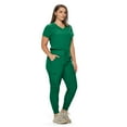 thumbnail image 2 of Monarch Uniforms Stretchy Scrubs Women's Jogger Scrub Set In Regular and Petite Jogger Scrubs with Tuck-In Top for Women, 2 of 5