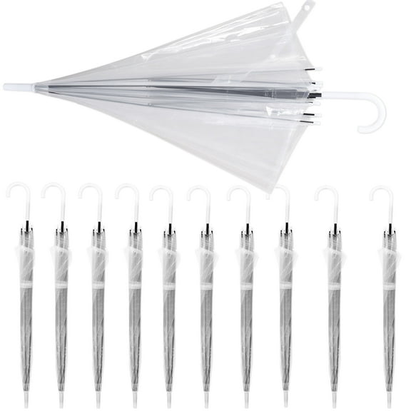 Gomok 10 Pcs Clear Umbrellas for Wedding