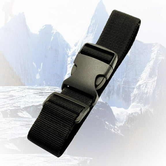 Black Small Travel Luggage Straps Short Adjustable Buckle Belt F8Q0 Y1C2