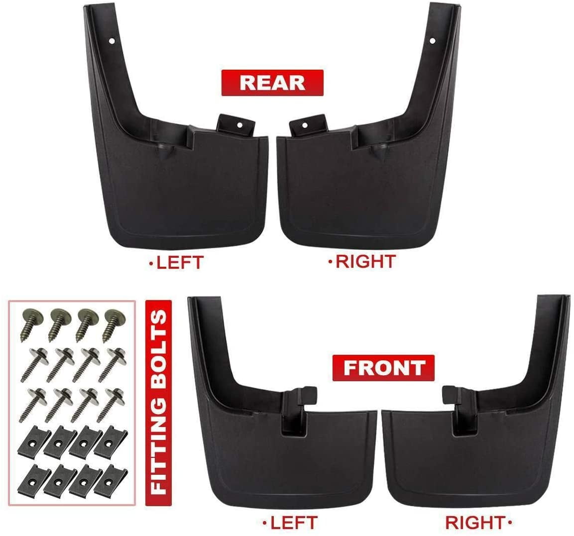 A-Premium Splash Guards Mud Flaps Mudflaps Molded Replacement for Ford F-150 F150 2015-2018 with Factory Fender Flares Front and Rear 4-PC Set