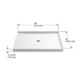 thumbnail image 2 of Kohler  48 x 42 in. Rely Single-Threshold Shower Base with Center Drain, Biscuit, 2 of 7