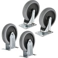 thumbnail image 2 of Global Industrial Replacement 5"" Rubber Casters For Plastic Service Carts 2 Swi, 2 of 4