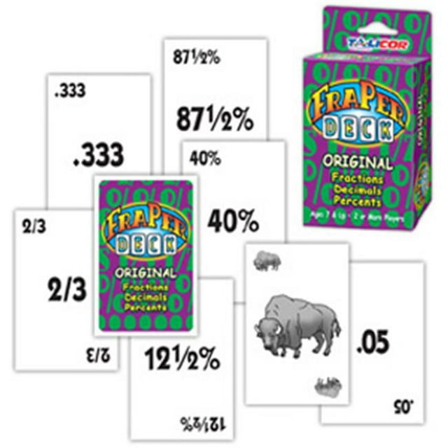 Talicor 6920 Fraperdeck Fraction Decimal Percent Math Game