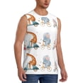 thumbnail image 2 of Pofeuu Animals in Transport Print Men's Muscle T-Shirt, Sleeveless, Muscle Tank, Classic Muscle Tee Top For Men Casual Sleeveless Muscle T-Shirt Trendy Clothes-XX-Large, 2 of 7