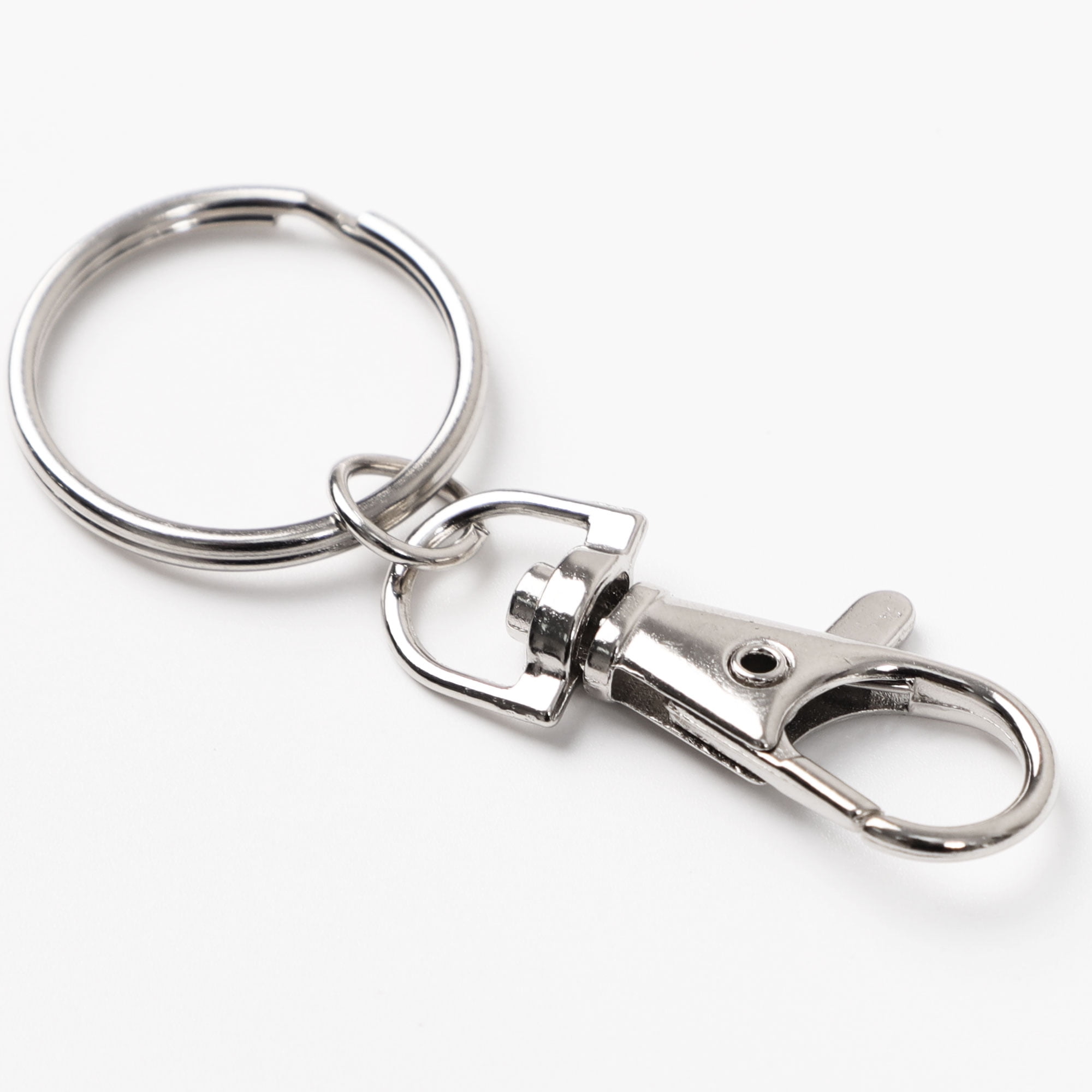 1/2/5pc Lobster Keychain Car Key Split Ring Keyring Clasp Clip Trigger Snap  Hook