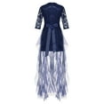 thumbnail image 4 of YONGHS Robe de Demoiselle d'Honneur Sans Manches en Dentelle à Sequins pour Filles Robe de Mariage Robe de Bal pour Enfants Bleu Foncé 6, 4 of 5