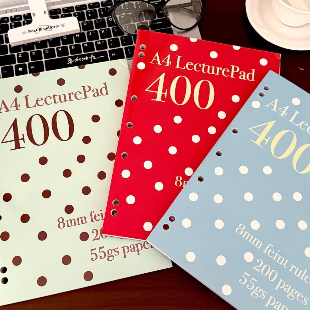 Light weight Portable A4 Notebook Dot Pattern Lined Pages Writing Inspiration