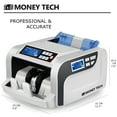 thumbnail image 2 of Money Tech Professional Polymer & Paper Multi-Currency Bill Cash Counter. Canadian Plastic & USD Banknote Counting Machine with Counterfeit Detection and 2 LCD Screens, 2 of 6