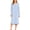 Light Blue, variant on Women's Thermal Nightgown Built in Padded Crew Neck Long Sleeve Warm Sleepshirt Lounge Dress M