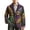 Purple-6, variant on Men's Carnival Corduroy Print Blazer Long Sleeve Lapel Button Down Fancy Dress Party Jacket Festival Coat with Pockets M