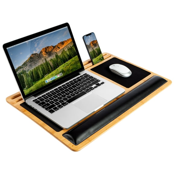 LapGear Bamboo Pro Lap Board, Fits up to 17.3" Laptops, Natural