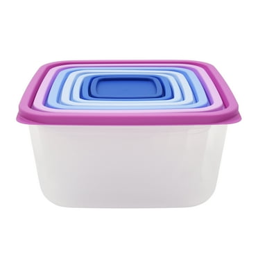Mainstays Plastic Ombre Food Storage Set, Purple, 14 Count