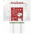 thumbnail image 6 of No Hook Shower Curtain with Snap in Liner, Christmas Snowman Winter Showflake Red Hotel Shower Curtains for Bathroom, Washable Shower Curtain Liner Set with Mesh Top Window, 60"x72", 6 of 6