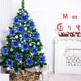 thumbnail image 3 of Dalrosia 12PCS Glitter Christmas Poinsettia Flowers with Clips, 5.7" Poinsettias Artificial Flowers for Christmas Tree Wreaths Garland Decoration, 3 of 5