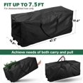 thumbnail image 7 of Ayieyill Christmas Tree Storage Bag, Christmas Tree Bag - for 7.5 FT Artificial Trees, Zippered Bag, Carry Handles and Wheels for Easy Transport (Black), 7 of 7