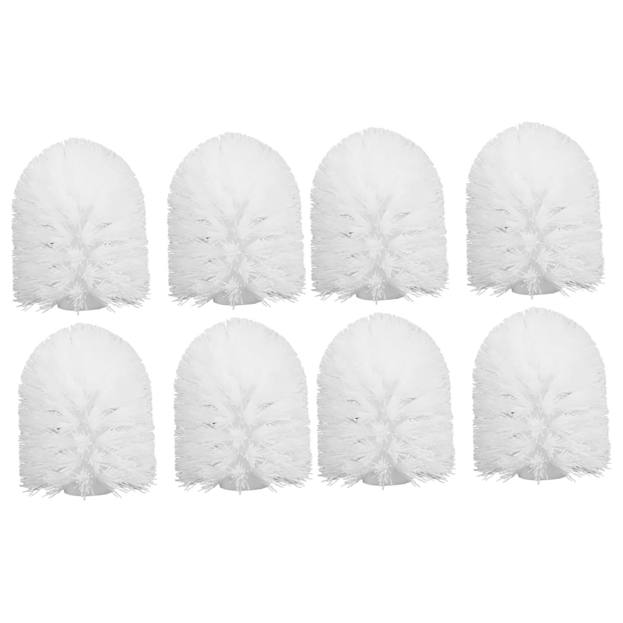 FUEENIRVA 8-Piece Plastic Toilet Brush Set with Sturdy Bristles for Efficient and Easy Bathroom Cleaning