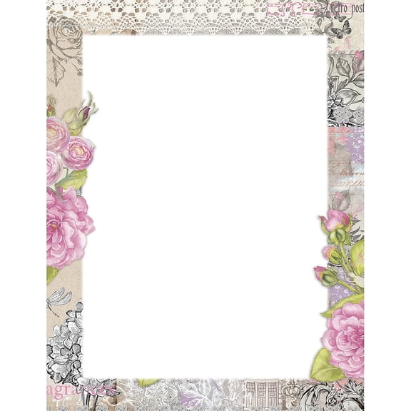 Great Papers Vintage Scrapbook Everyday Letterhead Multicolored 50 Sheets/Pack (2025011)