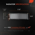 thumbnail image 2 of A-Premium Engine Coolant Radiator Assembly with Transmission Oil Cooler Compatible with Jeep Cherokee 1991-2001, Comanche 1991-1992, 2.5L 4.0L, Replace# 52003370, 52003544, 2 of 8
