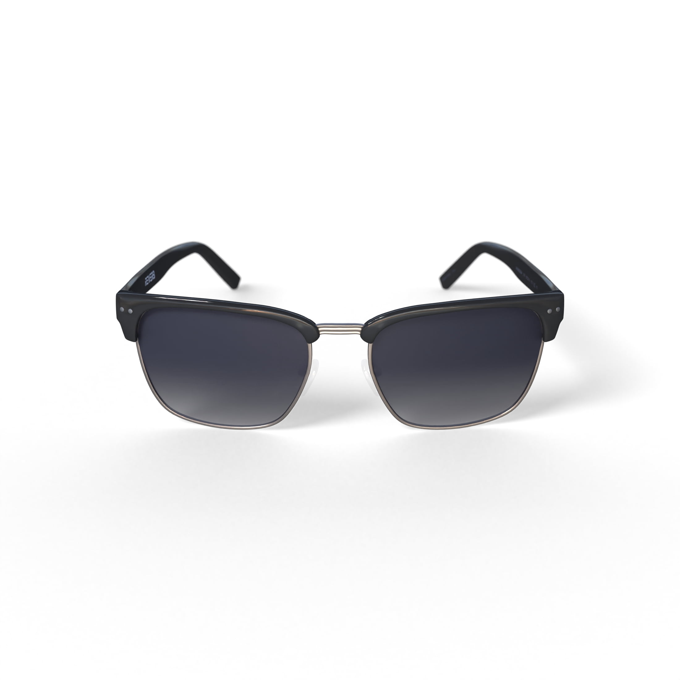 Reverb Men's Retro Rectangle Prescription Fashion Sunglasses, RVMOS3004, Black/Gold, 57-19-150, with Case