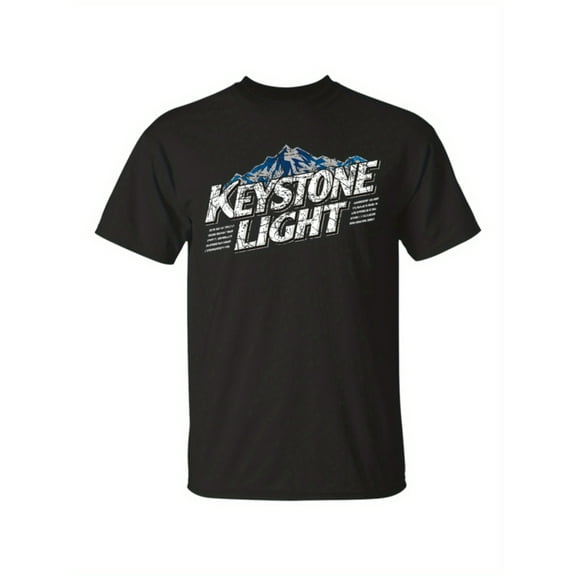 Keystone Light Beer T-Shirt More Color Logo Custom Worn Label Pattern, All-Season, Family T-shirt