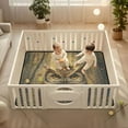 thumbnail image 2 of WOBOGO An Owl with Bumblebee Pattern Baby Playmats Extra Large Waterproof Rollable Activity Pads for Toddlers 50×50inch, 2 of 7