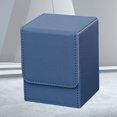 thumbnail image 1 of Caja de almacenamiento ranurada capacidad de cuero PU, caja contenedora para s, organizador de s comerciales, soporte de almacenamiento Vertical azul CUTICAT Estuche de almacenamiento, 1 of 8