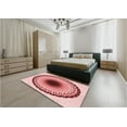 thumbnail image 5 of Ahgly Company Machine Washable Indoor Round Transitional Grapefruit Red Area Rugs, 4' Round, 5 of 7