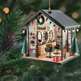 thumbnail image 5 of NIUBWJL Christmas Personalized Hair Salon 2D Flat Acrylic Decoration Gift Christmas Decoration Gift Hanging Decoration, 5 of 5