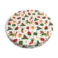 thumbnail image 2 of Round Bar Stool Seat Covers, Christmas Hat Cute Puppy Elastic Round Chair Cover Stool Seat Slipcover Bar Stool Cushions Round Pad for 12-14 inch, 2 of 7