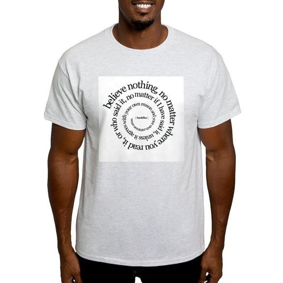 CafePress - Buddha Quote Ash Grey T Shirt - Men's Classic Graphic T-Shirt