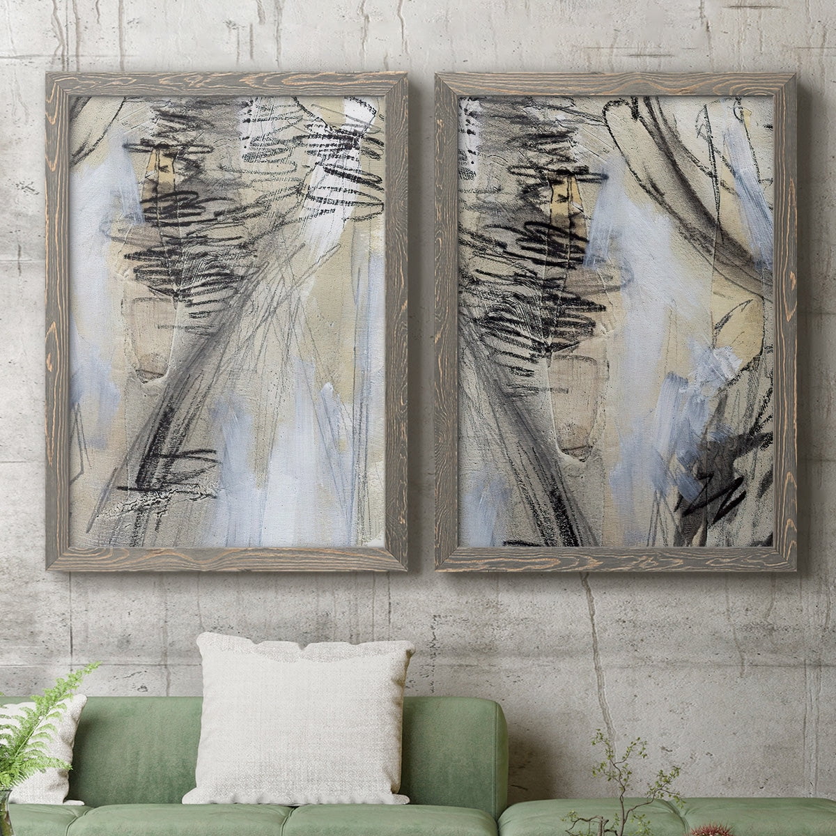 Masked Notes V - Premium Framed Canvas 2 Piece Set - Ready to Hang