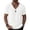 #135-White, variant on Men's Short Sleeve Henley V-Neck T-Shirt Solid Color Slim Fit Breathable Casual Summer Gym Top